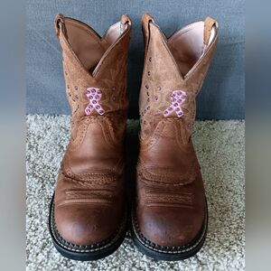 Ariat Fat Baby Well Loved Boots Breast Cancer Awareness